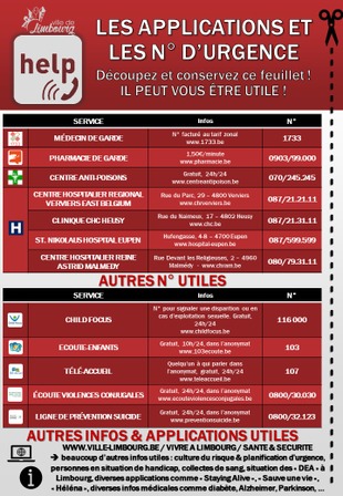 Applications et n° d'urgence 2/2